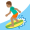 Person Surfing - Medium emoji on Google